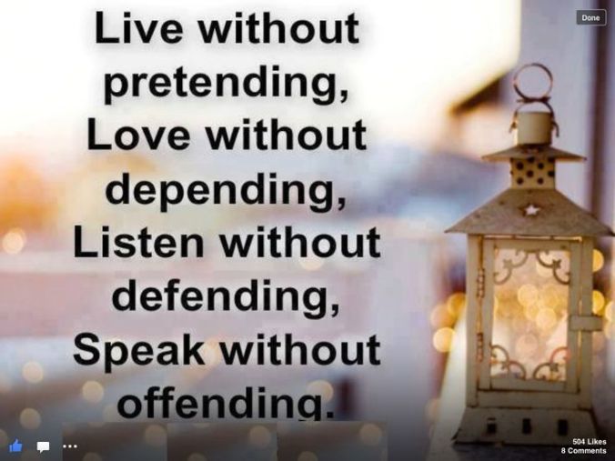 Quote live without pretending